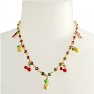 📍New Betsey Johnson Mixed Fruit Charm Necklace